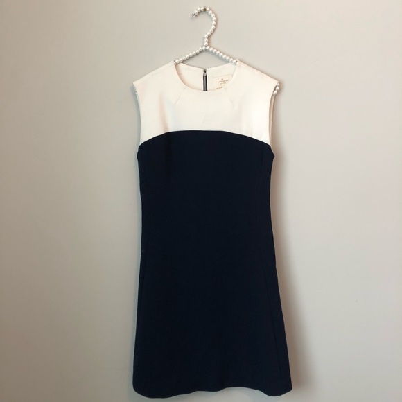 kate spade Dresses & Skirts - [Kate Spade] Navy Blue & White Dress - Size 12